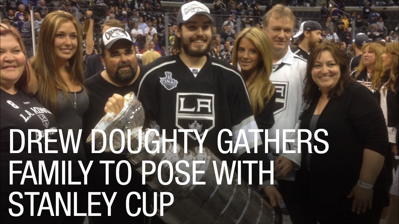 Drew Doughty Gathers Family To Pose With Stanley Cup after Kings' Win