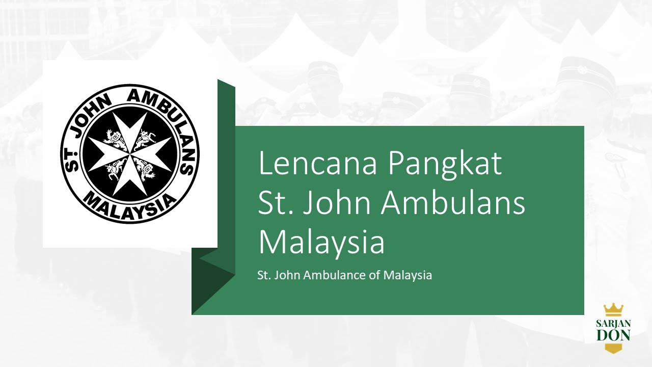 Lencana Pangkat St. John Ambulans Malaysia (St. John Ambulance of Malaysia Rank Insignia)