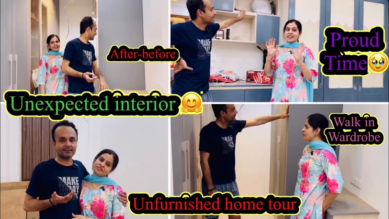 Proud time🥹सोचा नही था इतना आलीशान interior हम ऐसे करा पाएँगे🙏unfurnished home tour/after-before