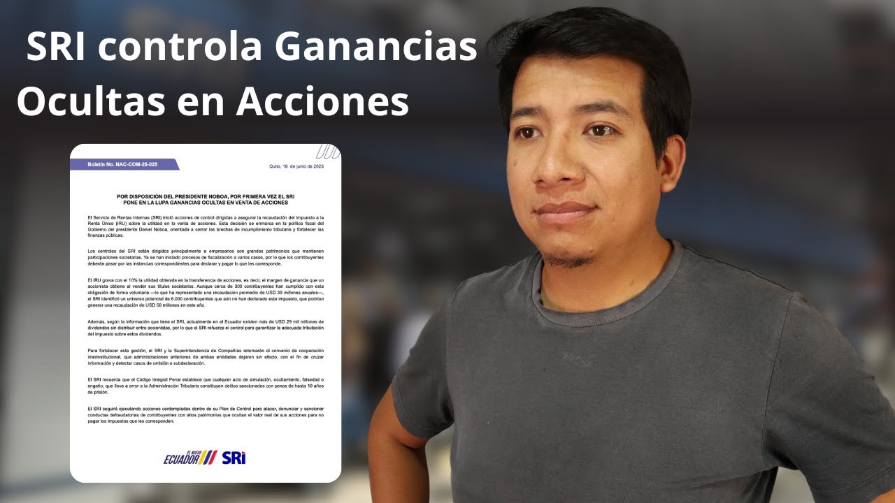 El SRI Controla las Ganancias de Acciones NO Declaradas &iquest;Qu&eacute; pasa con nuestras Inversiones en Bolsa?