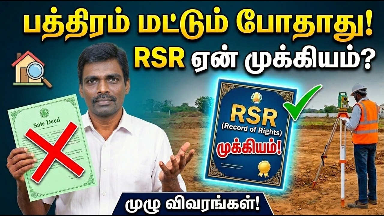 பத்திரம் மட்டும் போதாது? 🧾❗ RSR ரெஜிஸ்டரும் தேவைப்படுமா? 🏡📜 முழு விளக்கம்!