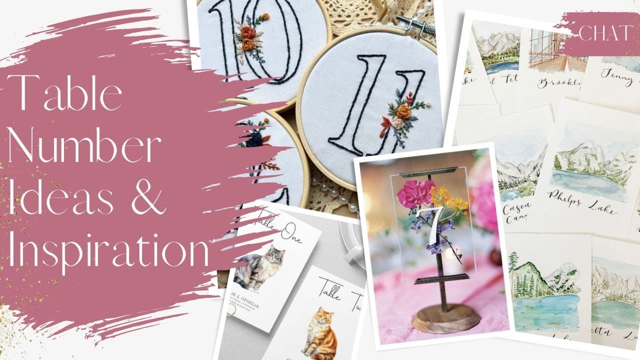 Unique Table Name & Number Ideas for your Wedding!