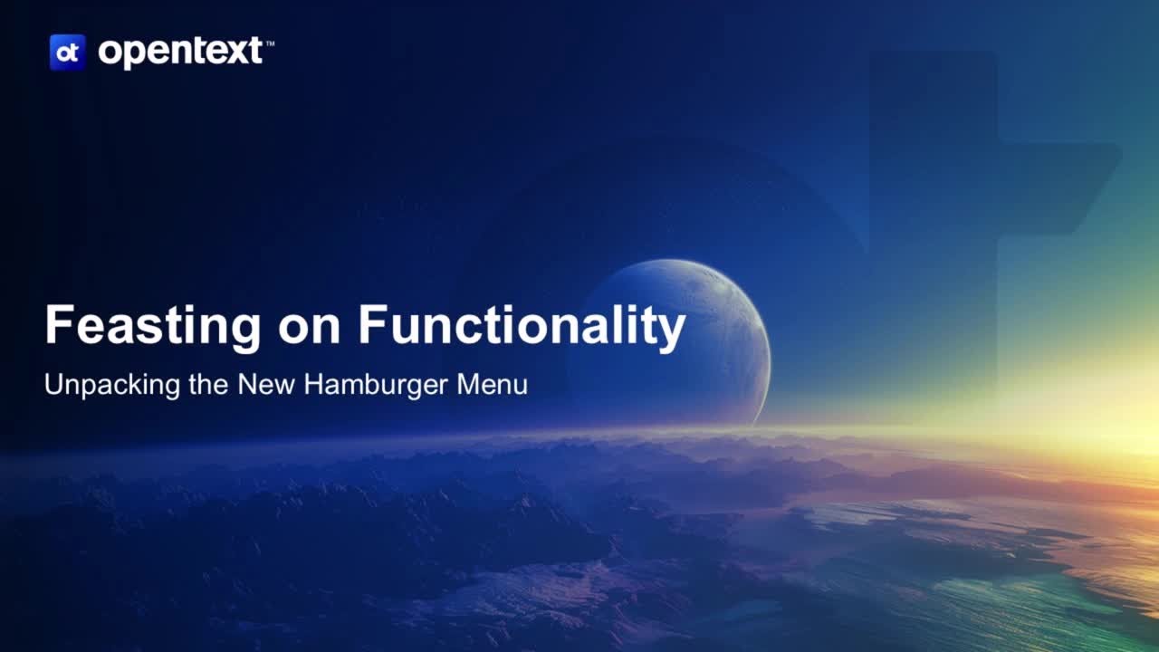 OpenText Project and Portfolio Management Demo | New Menu Design