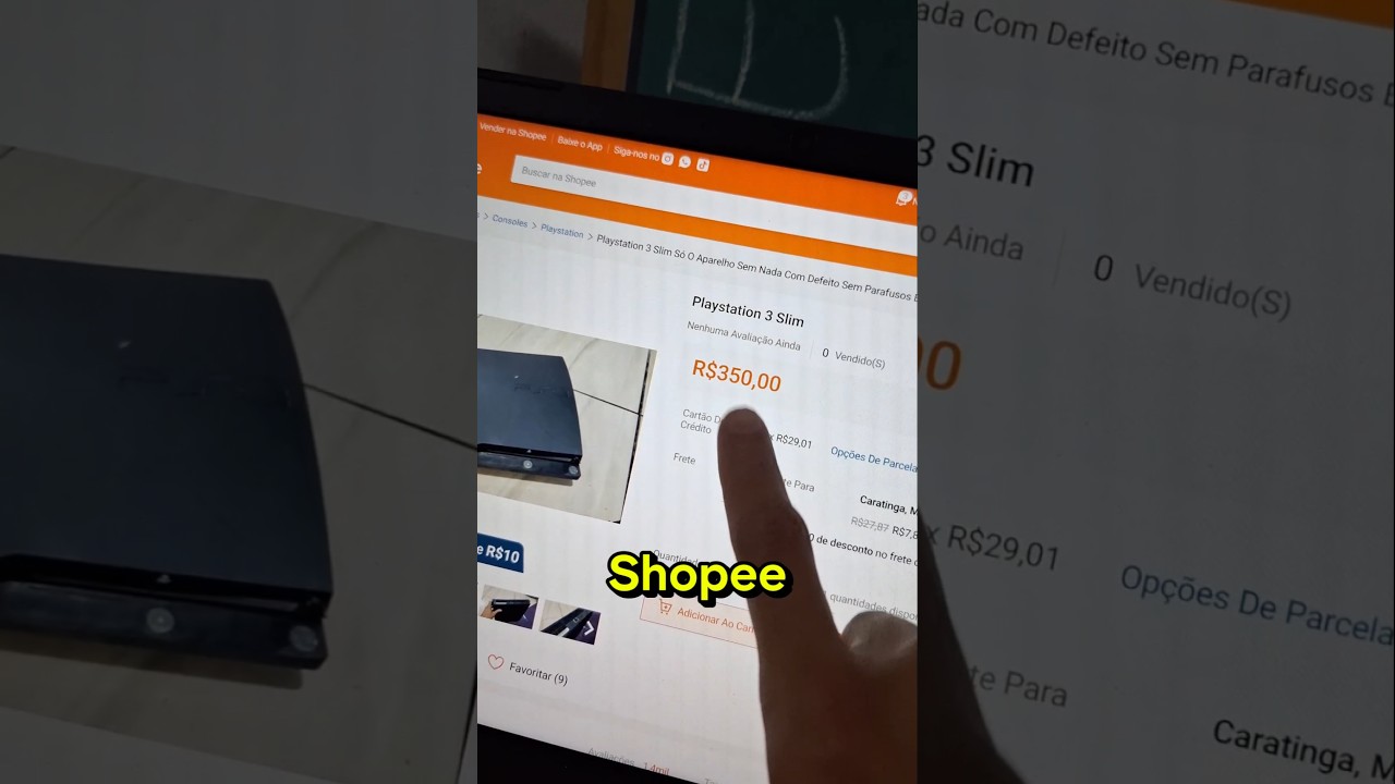 Comprei um ps3 por 350 reais na shopee