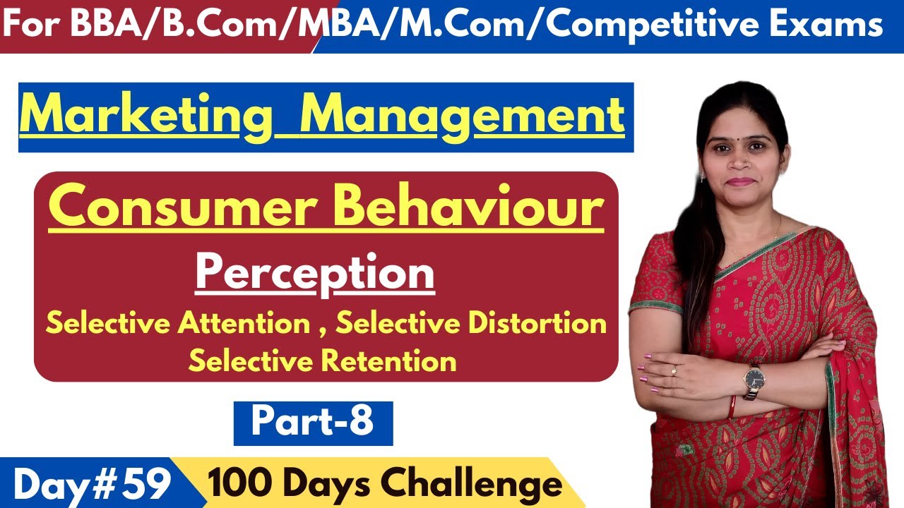 Consumer Behaviour | Factors Influencing Consumer Behaviour | Perception | Marketing Management |