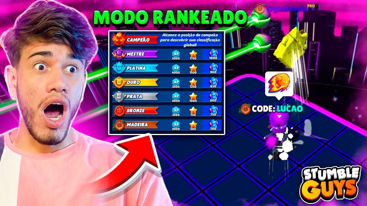 FINALMENTE CHEGOU O MODO RANKEADO NO STUMBLE GUYS - AGORA SIM O JOGO VAI PRA FRENTE!