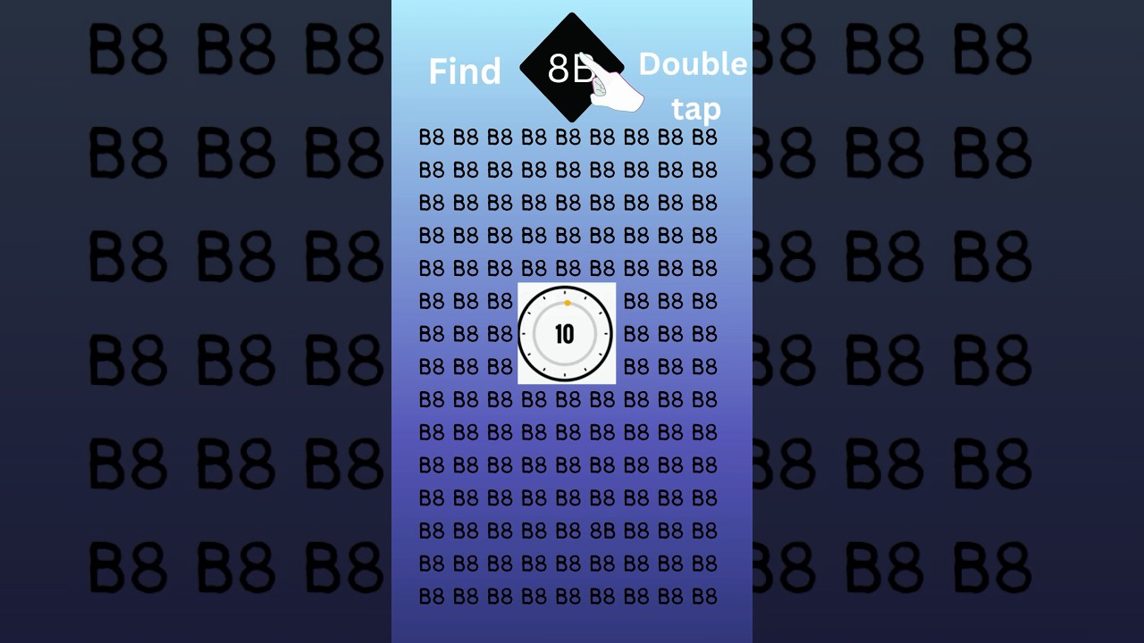 Are you a GENIUS? Find the 8B before the timer!⏱️ 💡 