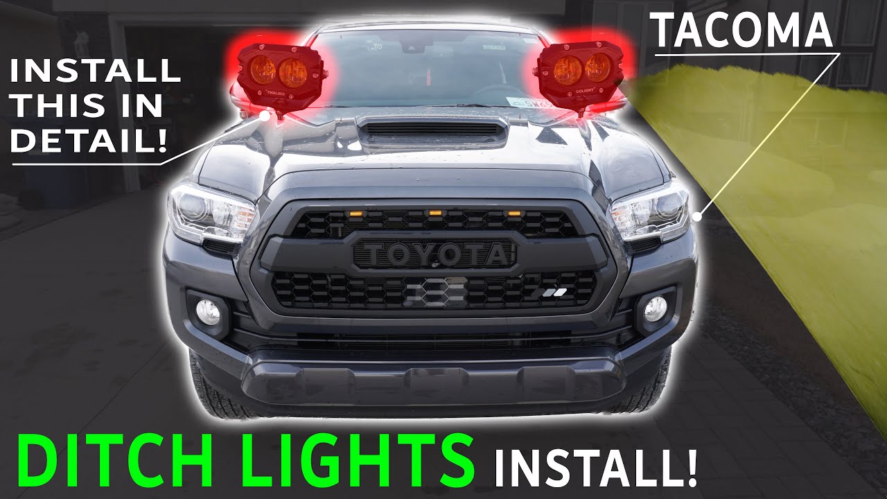 AFFORDABLE DITCH LIGHT INSTALL on the Toyota TACOMA TRD Sport | COLIGHT Rob2 Pro