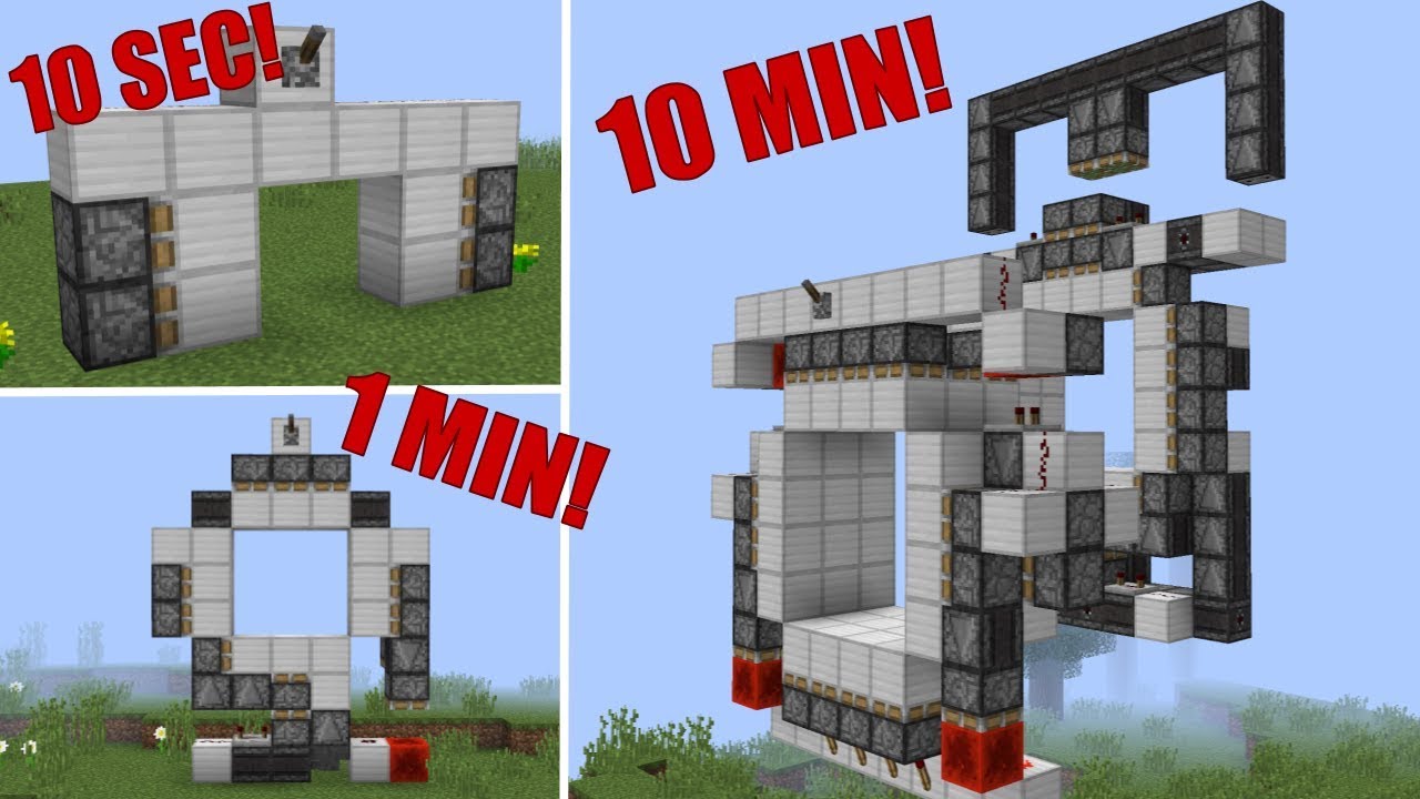 BUILDING PISTON DOORS in 10 Minutes, 1 Minute, 10 Seconds