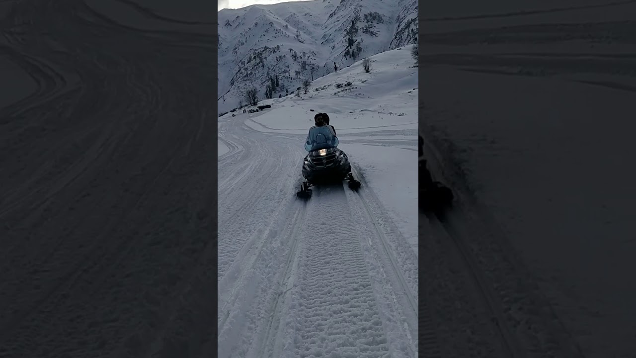 Snow biking and Snow adventure at Gulmarg, Kashmir after world's second highest Gondola (cable car)
