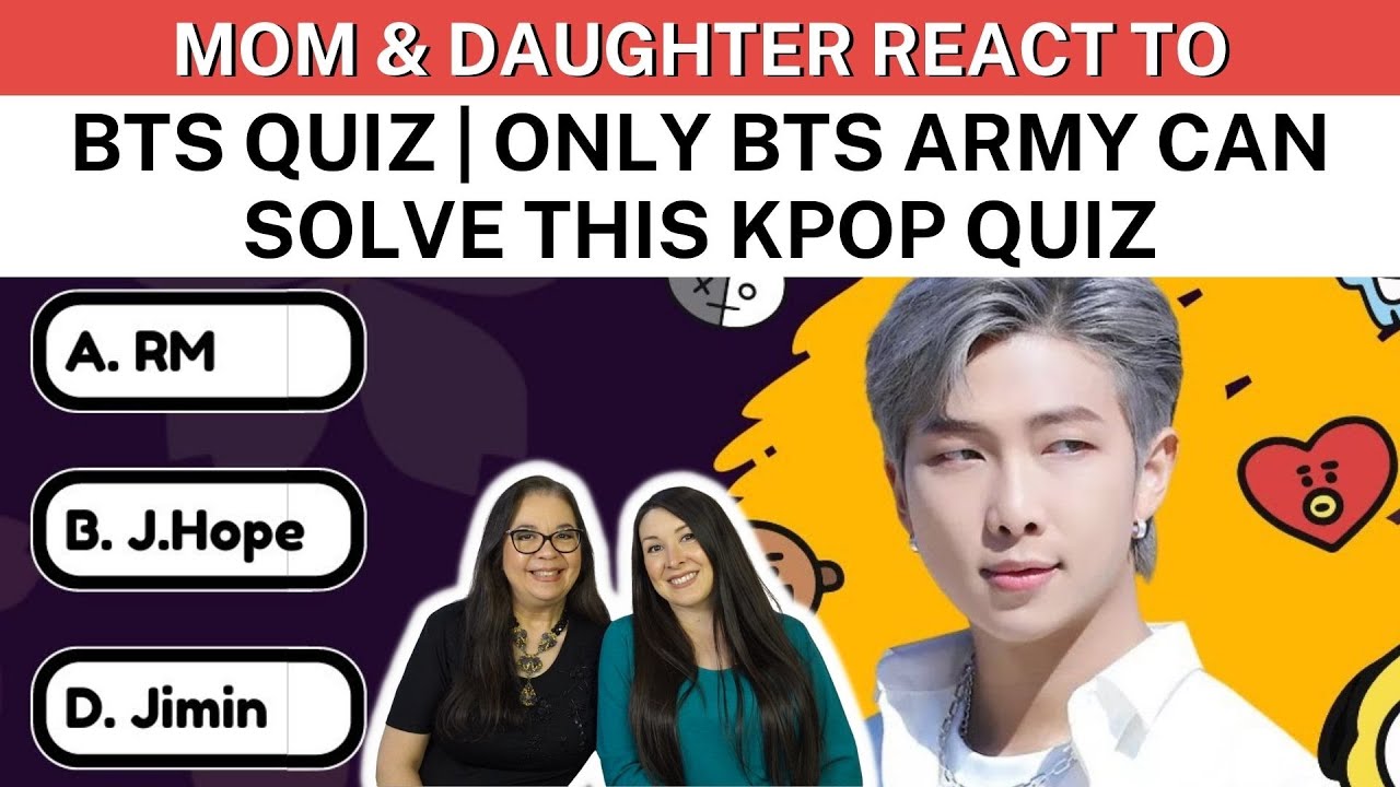 REACTION | BTS Quiz Only BTS Army can Solve this Kpop Quiz | 방탄소년단 퀴즈 - mom & daughter react (방탄소년단)