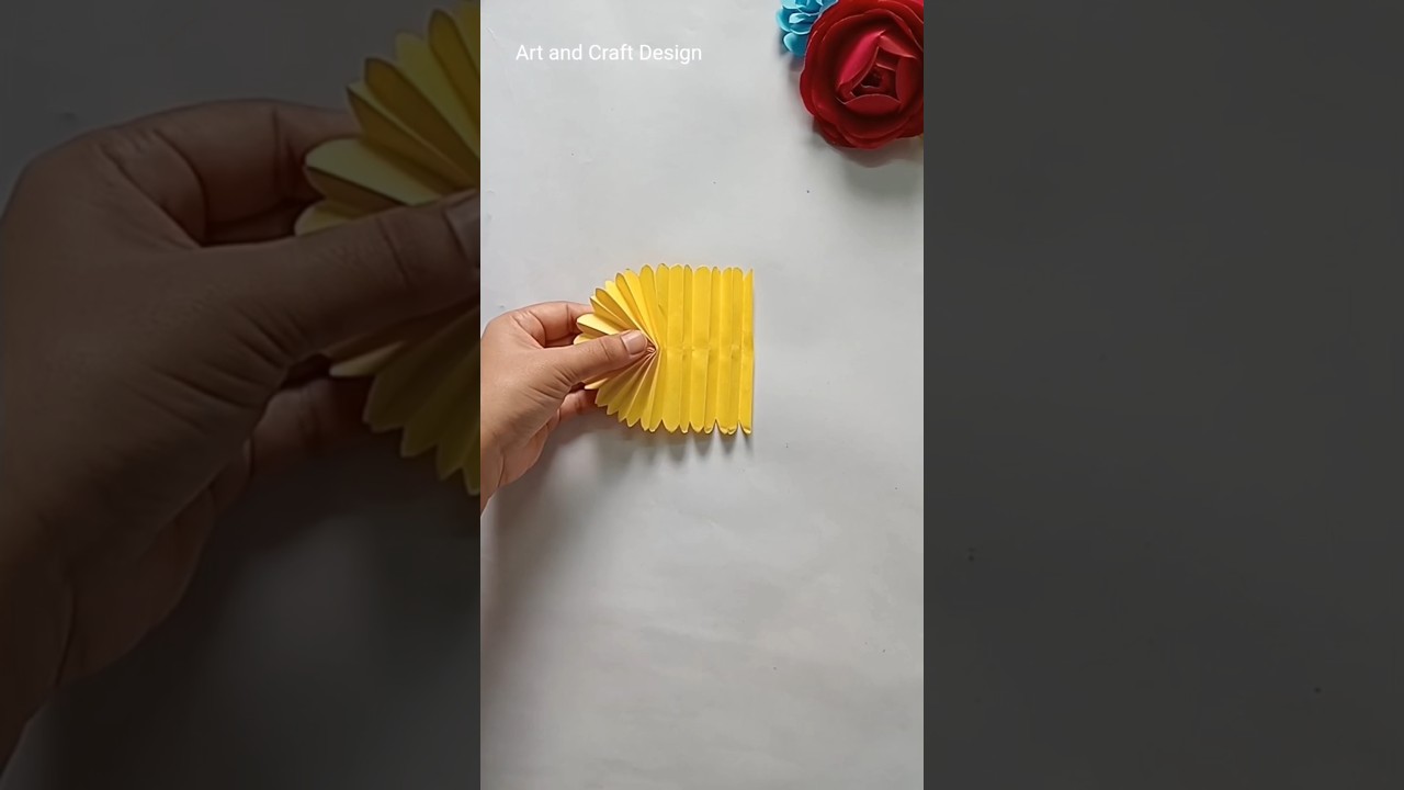 Beautiful Easy 🌼 Flowers | Yellow Flower #shorts #paperflower #diy