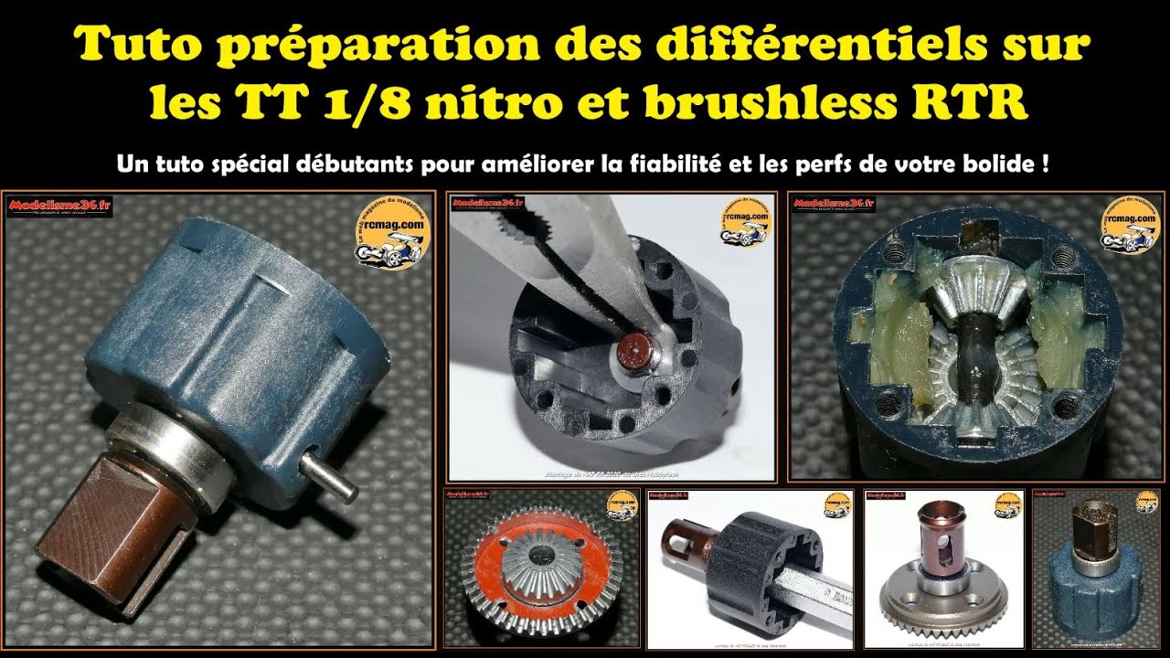 Tuto préparation des differentiels TT 1/8 nitro et brushless spécial débutants - RC modélisme