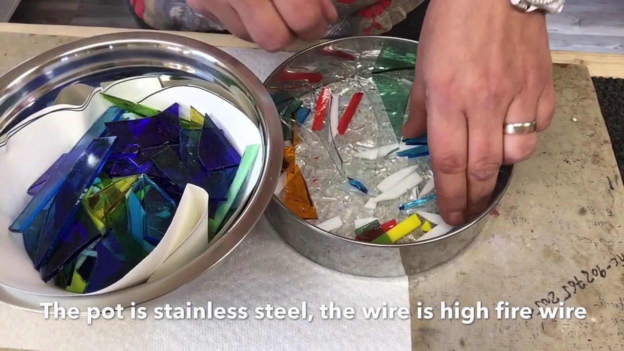 Making hot glass frit - fused glass projects, ideas and technique