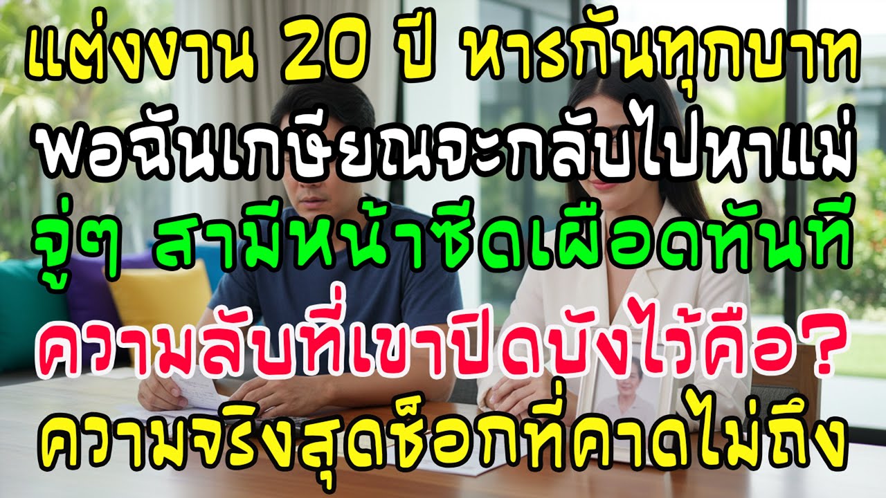 อยู่กิน 20 ปีหารครึ่งทุกบาท! พอฉันเกษียณบอกจะกลับไปดูแลแม่ สามีหน้าซีดเผือดทำตัวไม่ถูก