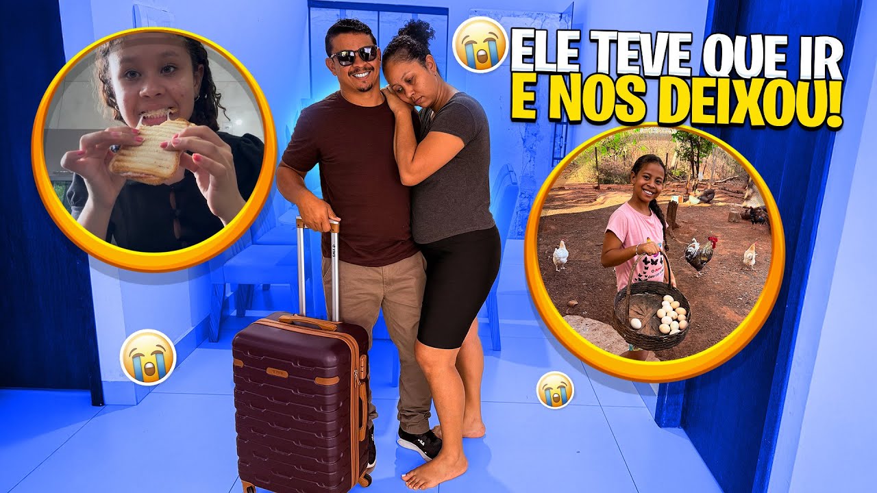 PAPAI TEVE QUE VIAJAR E FICAMOS COM O CORAÇÃO APERTADO💔😢