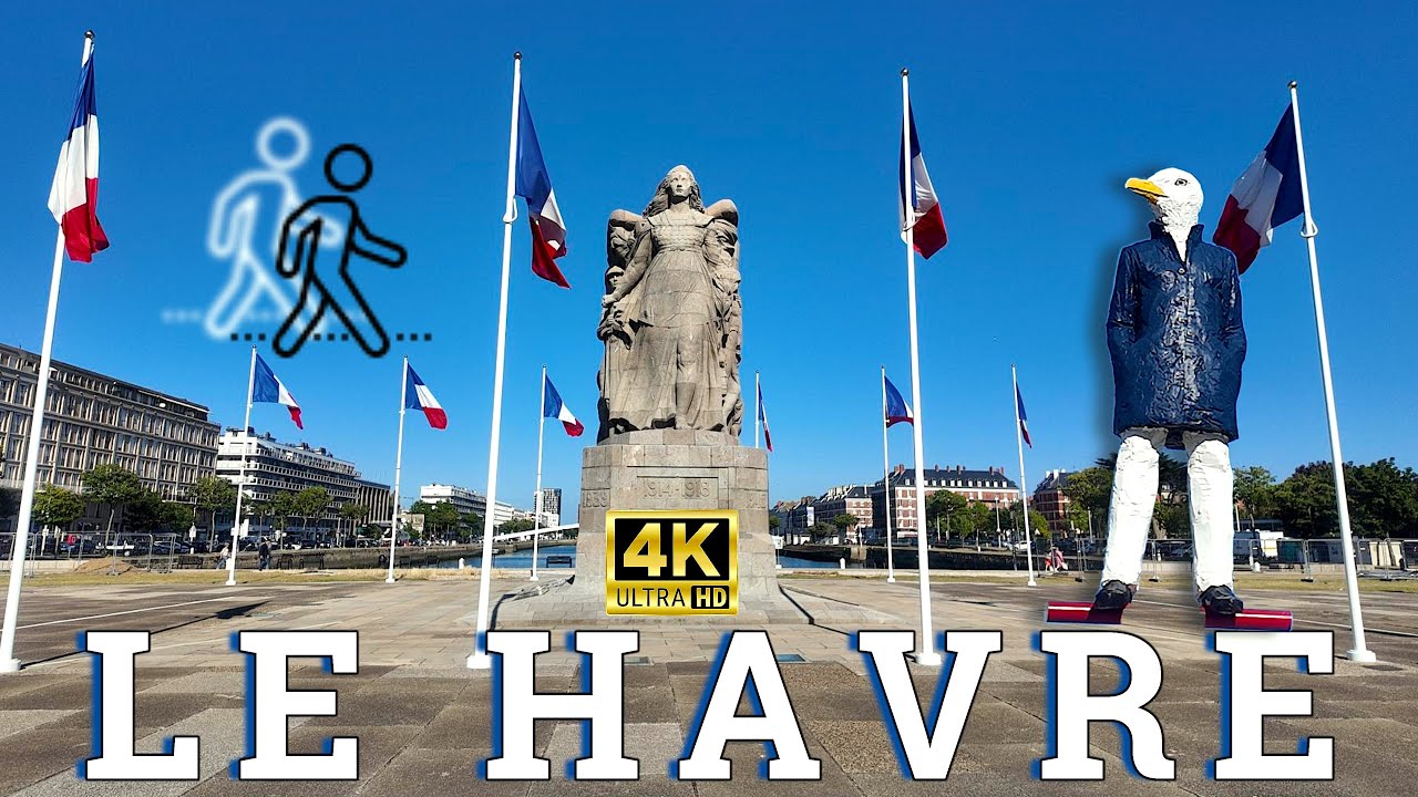 Le Havre Normandy Walking Tour 🇫🇷 | Modern Port City of Normandy | Scenic Street & Beach Views  🌊