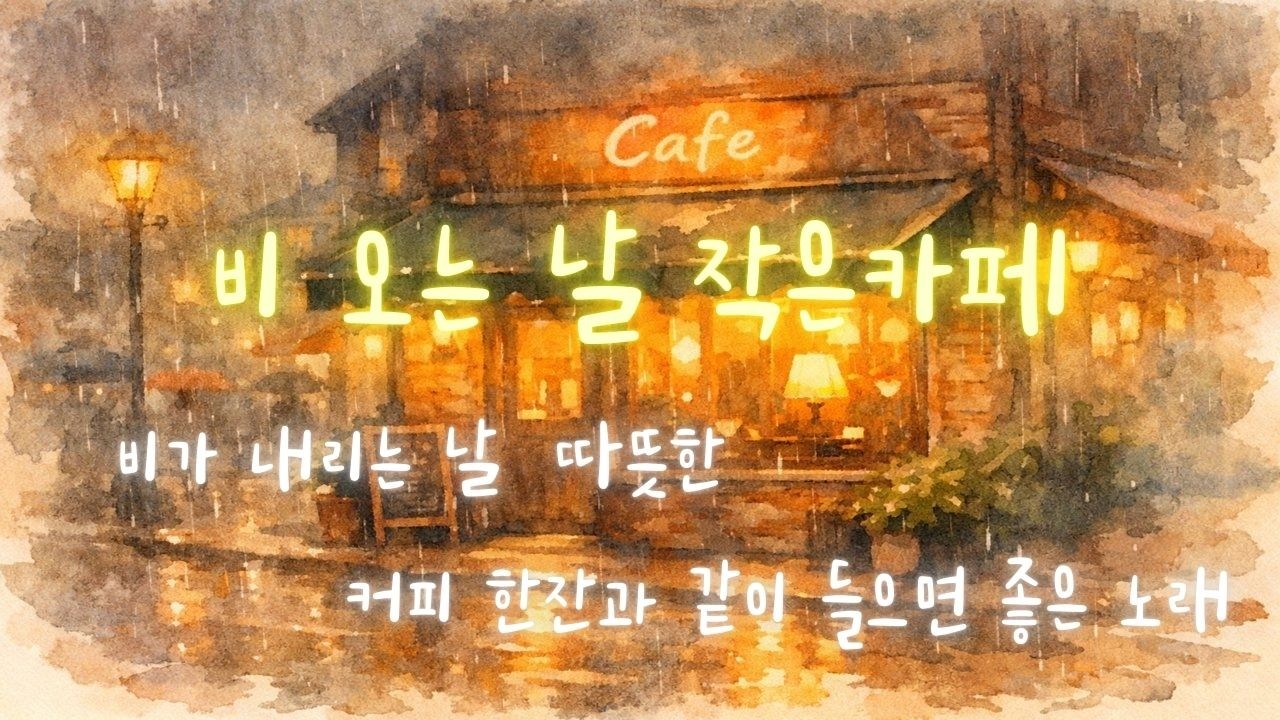 비 오는 날 작은 카페_ #따뜻한 노래#감성적 발라드# 카페노래#외로울때#비오는날 #커피생각