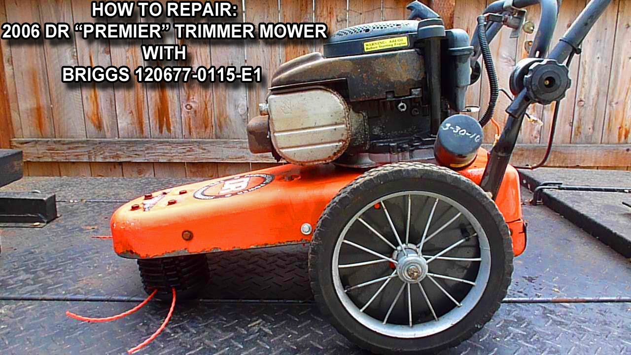 How To Repair A DR TR2 Self Propelled Walk Behind Trimmer Mower and Briggs Intek 12D677-0115-E1