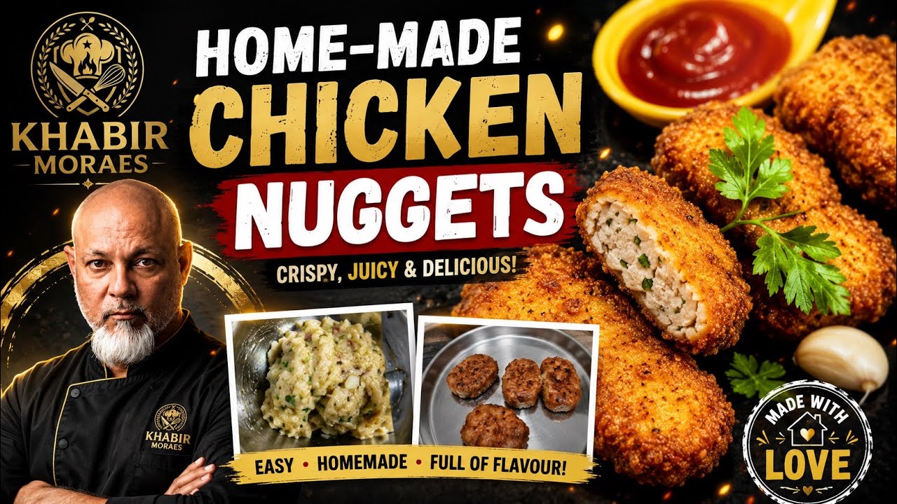 HOW TO COOK HOMEMADE CHICKEN NUGGETS/CHEF KHABIR MORAES