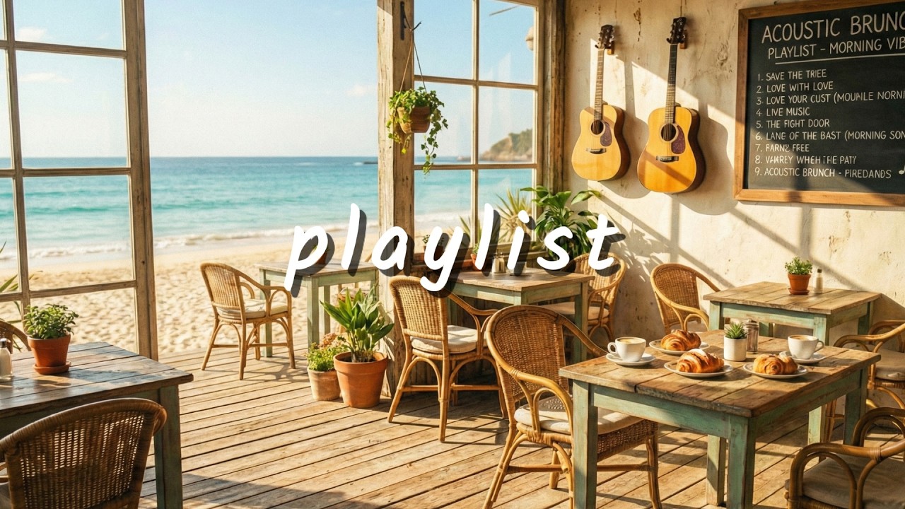 Cafe Playlist | 햇살 좋은 아침, 카페 감성 어쿠스틱 플리 | 저작권 없는 | 카페 사장님들이 좋아하는 |