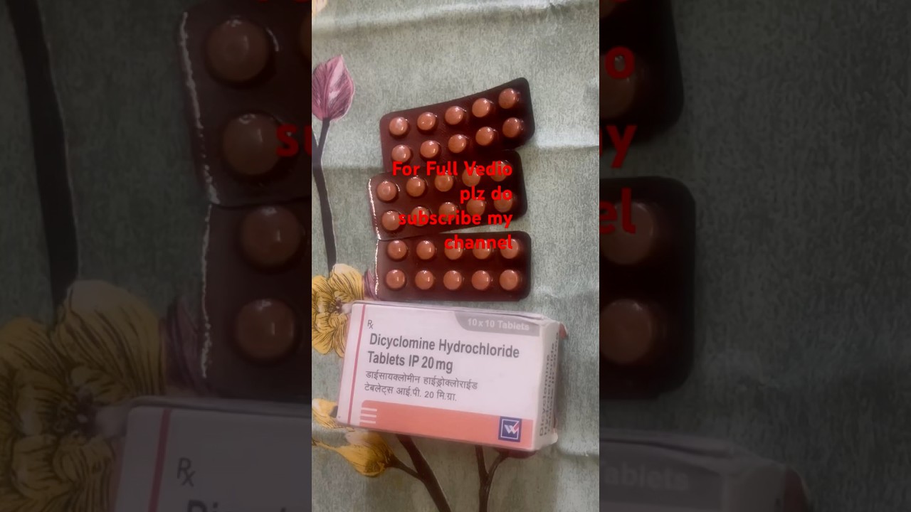 DICYCLOMINE TABLETS IP 20mg #medicine #medicalstudent #medicaleducation #dicyclominehydrochloride