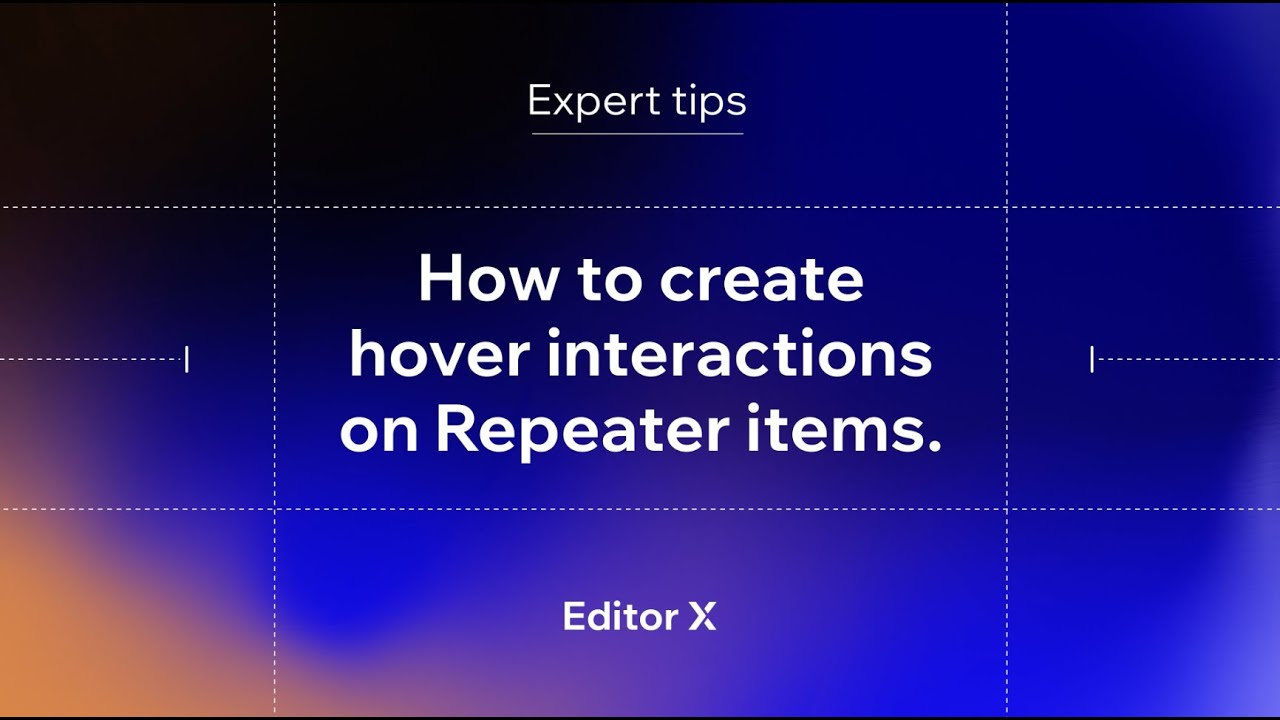 How to create hover interactions on Repeater items | Editor X