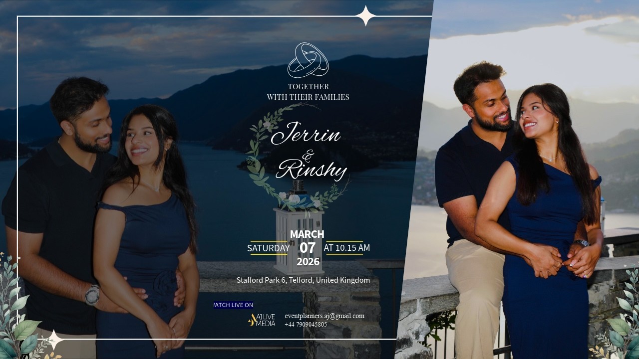 JERRIN & RINSHY | WEDDING CEREMONY |07.03.2026 AT 10.30 AM | EXCELLENCY MIDLANDS | UK