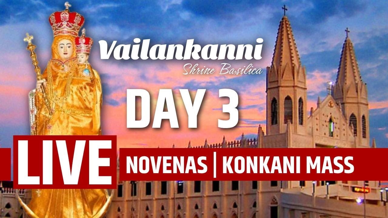 Konkani Mass | Novenas of Our Lady of Vailankanni | Day 3 | Vailankanni Shrine | Live | 010925