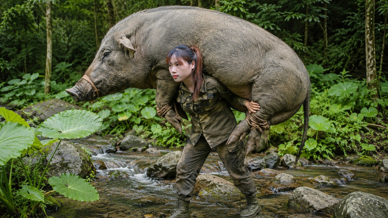 Primitive Survival Skills: Catching Wild Boars with Handmade Pit Traps