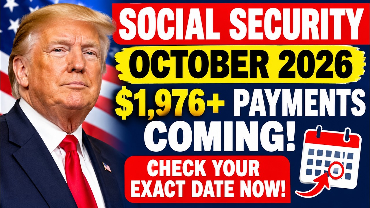 Social Security October 2026: $1,976+ Payments Coming &mdash; Check Your Exact Date NOW!