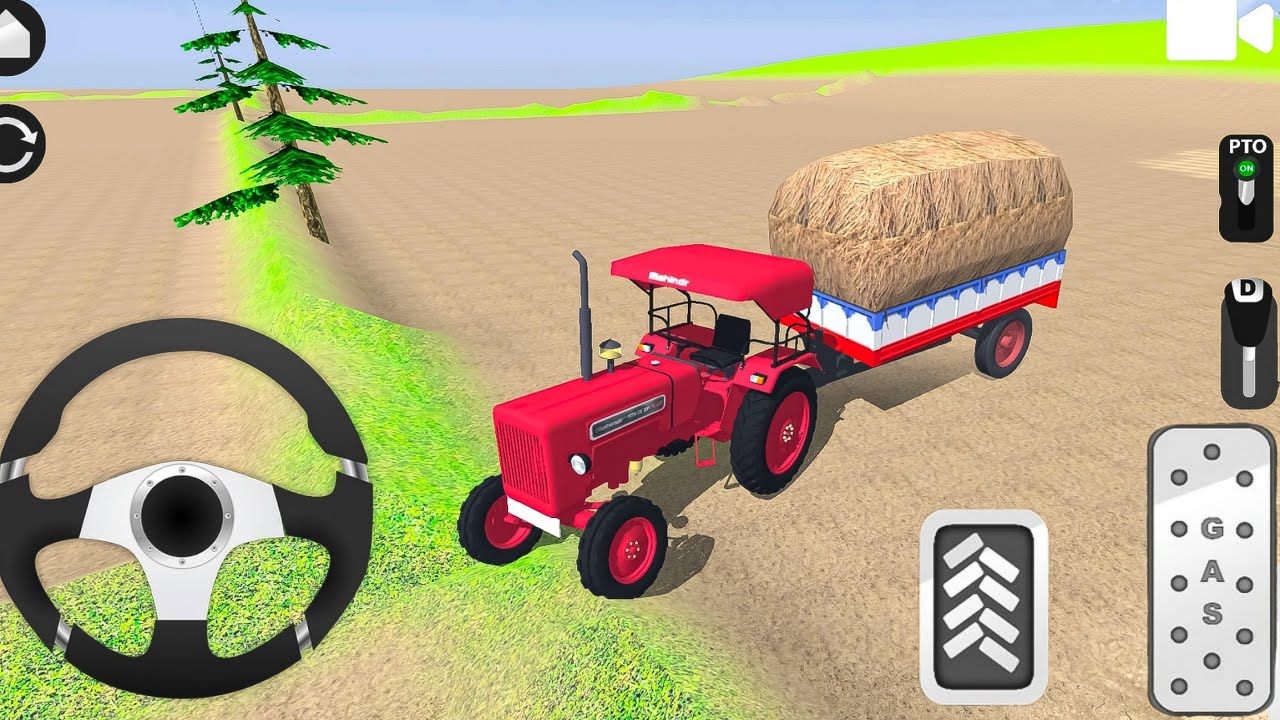 Indian Tractor Driving 3d Game -#17 Offroad Tractor Trolley Farming Simulator - Android Gameplay