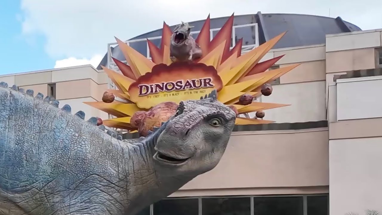 Аттракцион «Динозавры» в парке Disney's Animal Kingdom в формате 4K | Walt Disney World, июль 202...