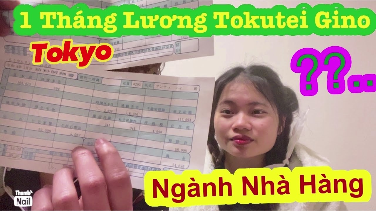 1 tháng lương visa tokutei gino nghành nhà hàng được bao nhiêu ??