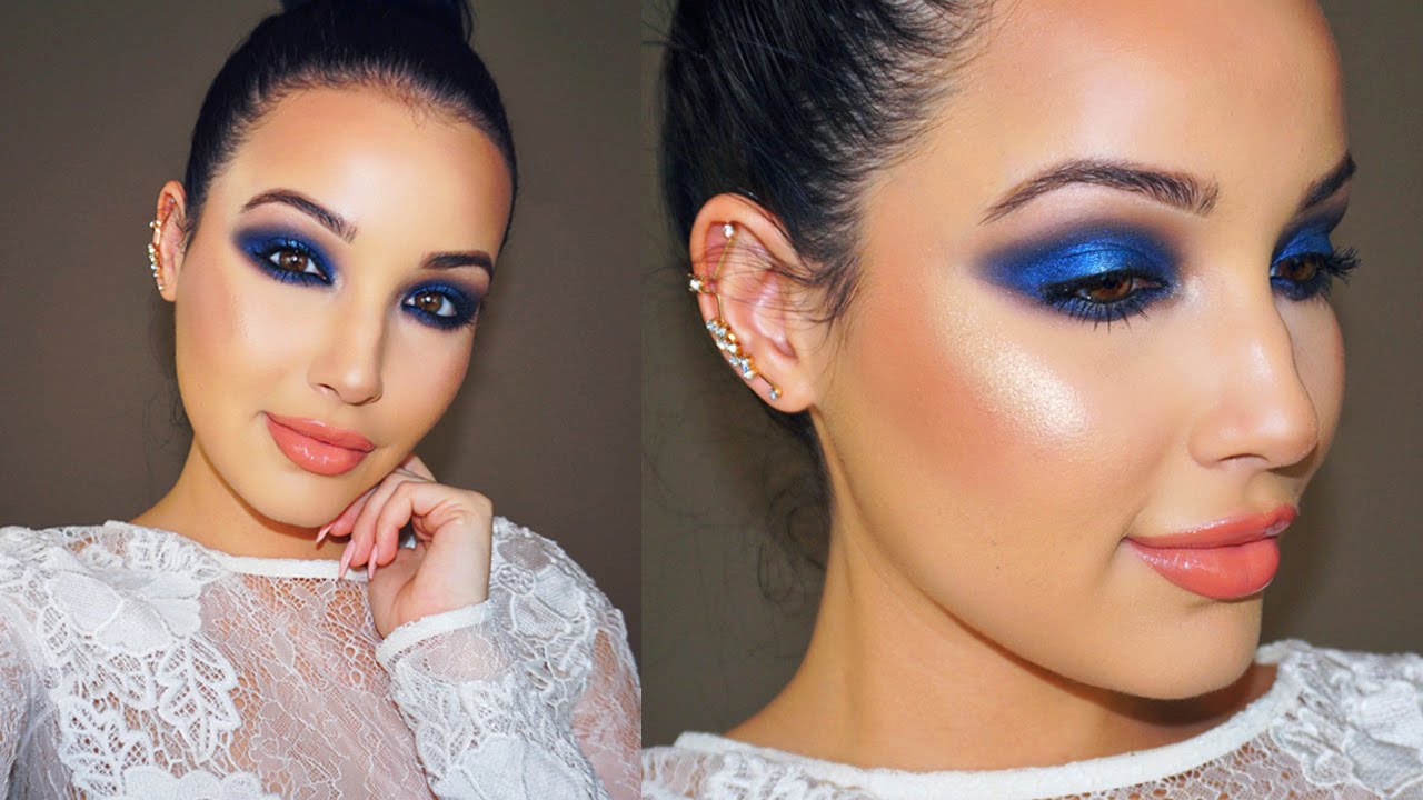 Editorial Blue Makeup Tutorial  | No False Lashes