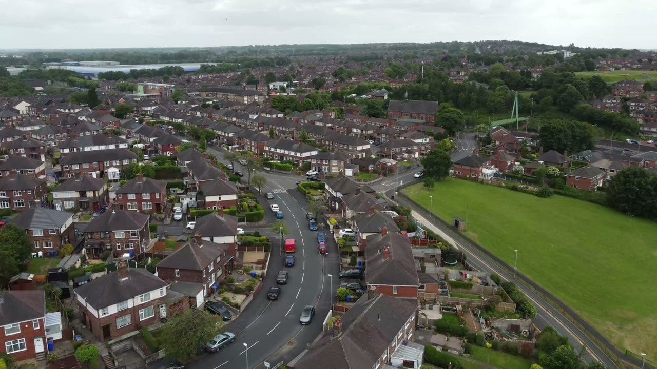 Stoke on High - Longton High School site, drone view