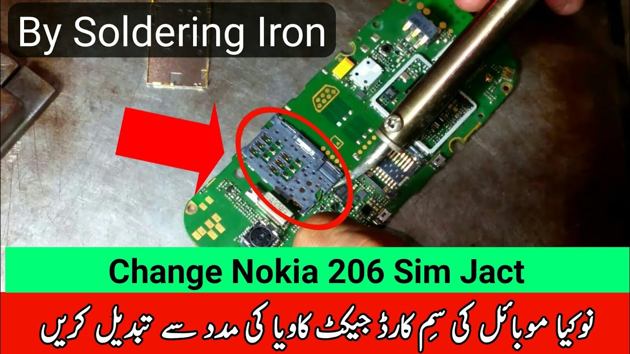 Nokia  202,206,110 Sim 2 jacket (Sim 2 tray) Replace with soldering iron | ZM Lab