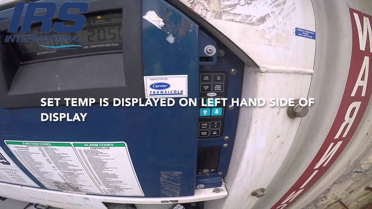 CARRIER SET TEMP ON REEFER CONTAINER