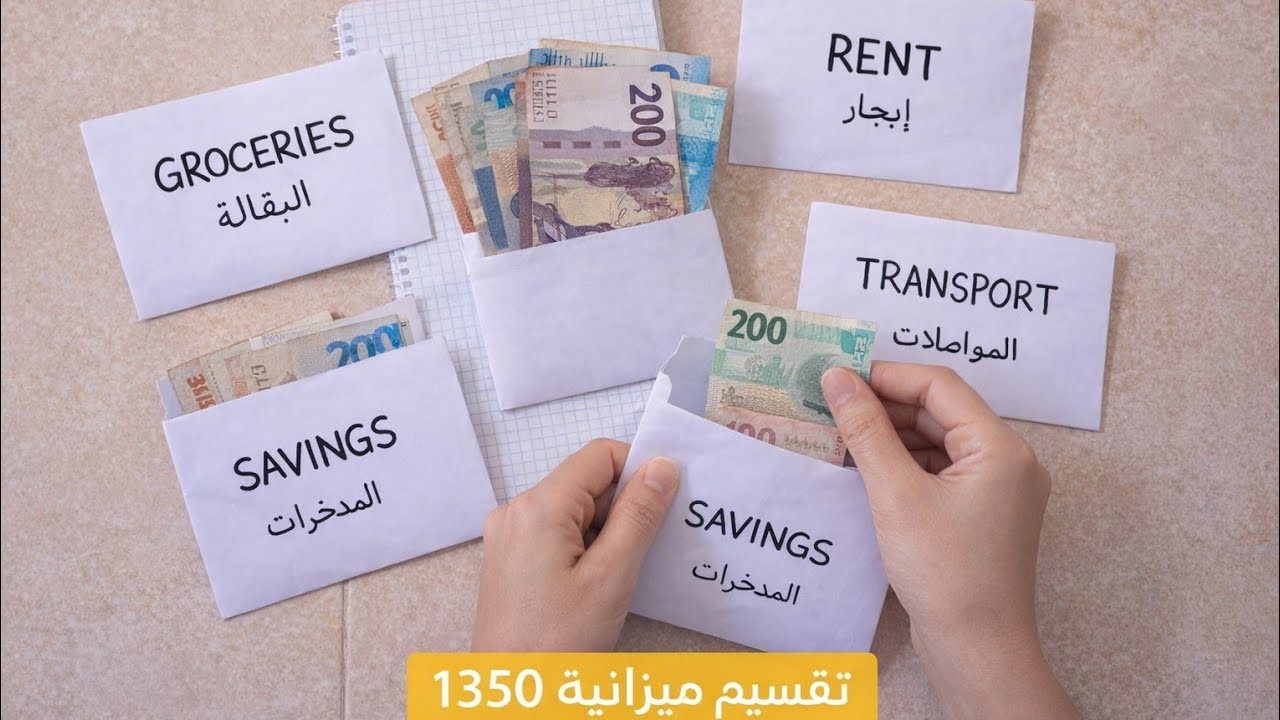 تقسيم ميزانية 1350 بعقلية تدبير ووعي مالي 💰🌿