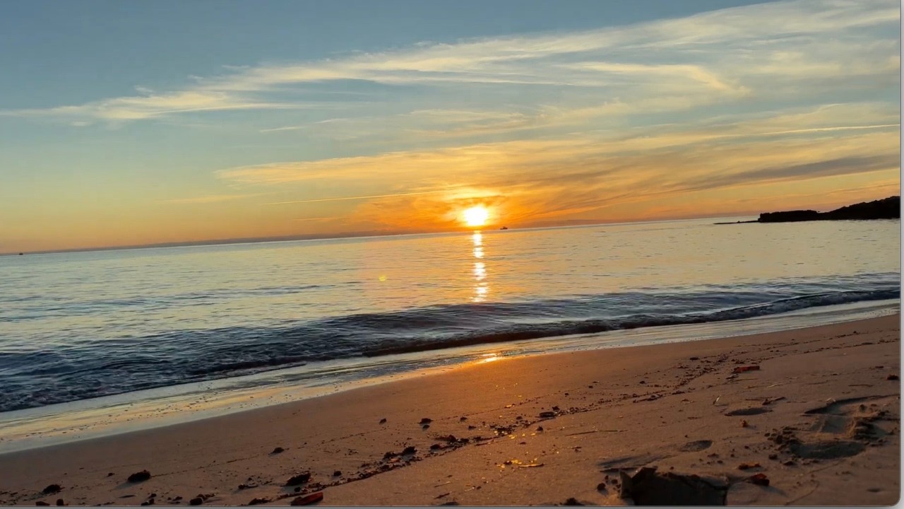 Amanece en la playa