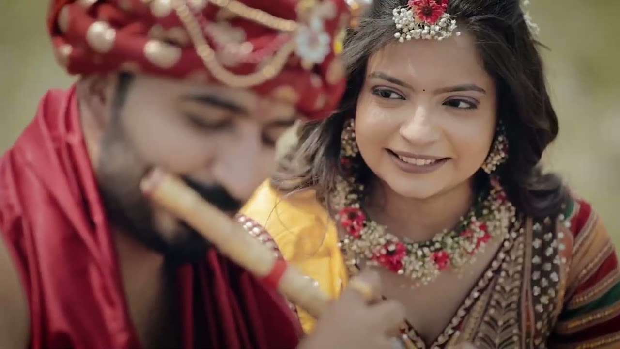 BANSI SANG MEET as Radhe Krishna      (pre wedding shoot) #traditionalpreweddingshoot #radhekrishna