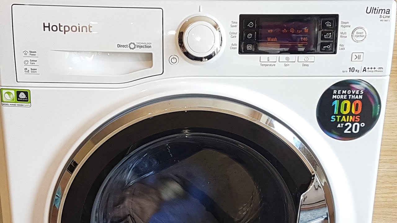 HotPoint RPD10657JX 10Kg Ultima S-Line Washing Machine Demonstration & Review