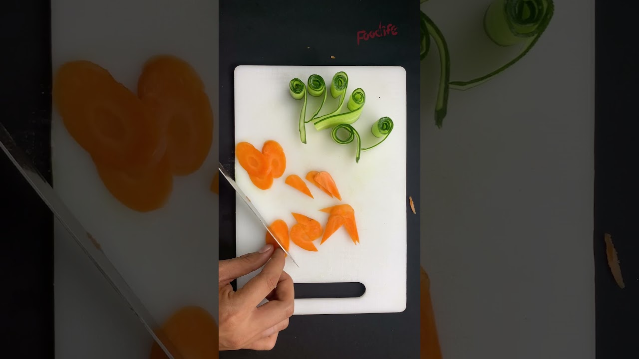 Easy & Elegant Carrot and Cucumber Garnish Techniques That WOW! #GarnishingTips #CulinaryArt