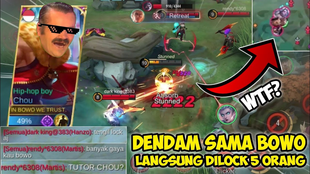 CHOUBOWO.EXE - Sebegitu Bencinya, Gw Sampe Dikepung Woy 😂 Mobile Legends WTF Moments