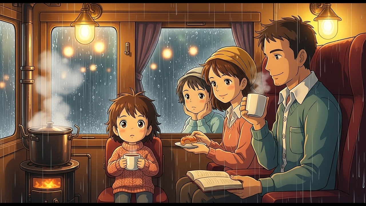 Silent Stroll Through Autumn Streets  Ghibli-Style Video