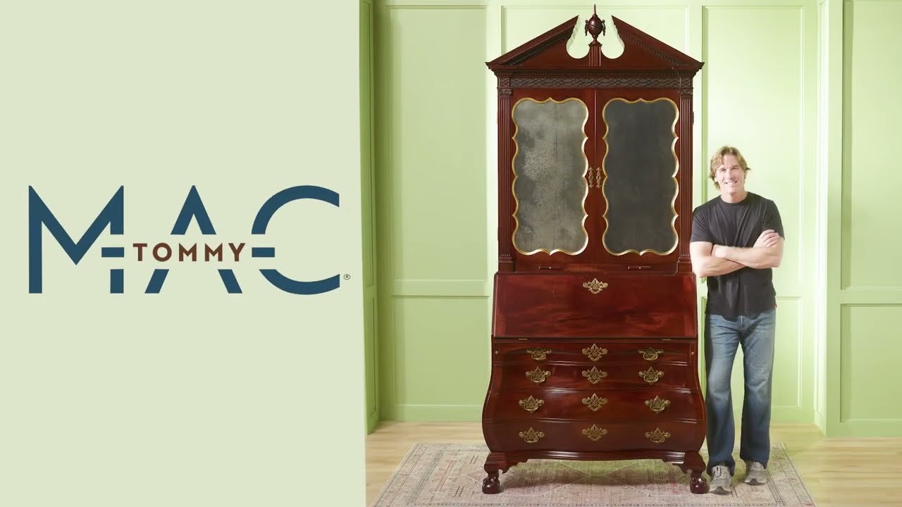 Tommy Mac's Handcrafted Bombe Secretary Desk: A Masterpiece of Artistry