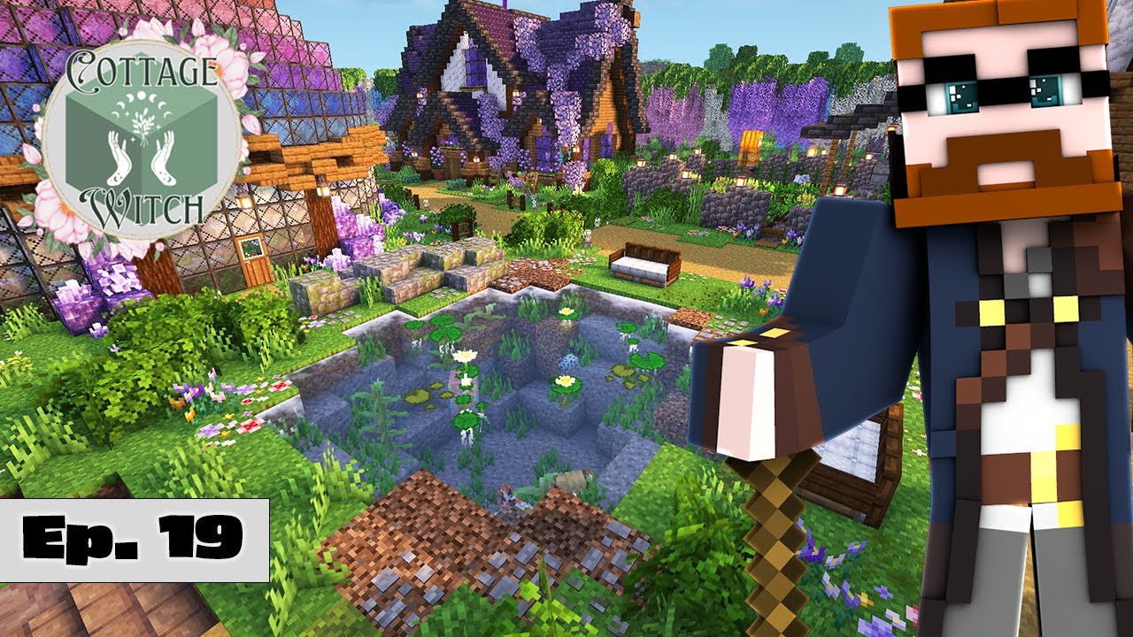 Landscape Transformation 🌳 Cottage Witch Modded Minecraft - Episode 19
