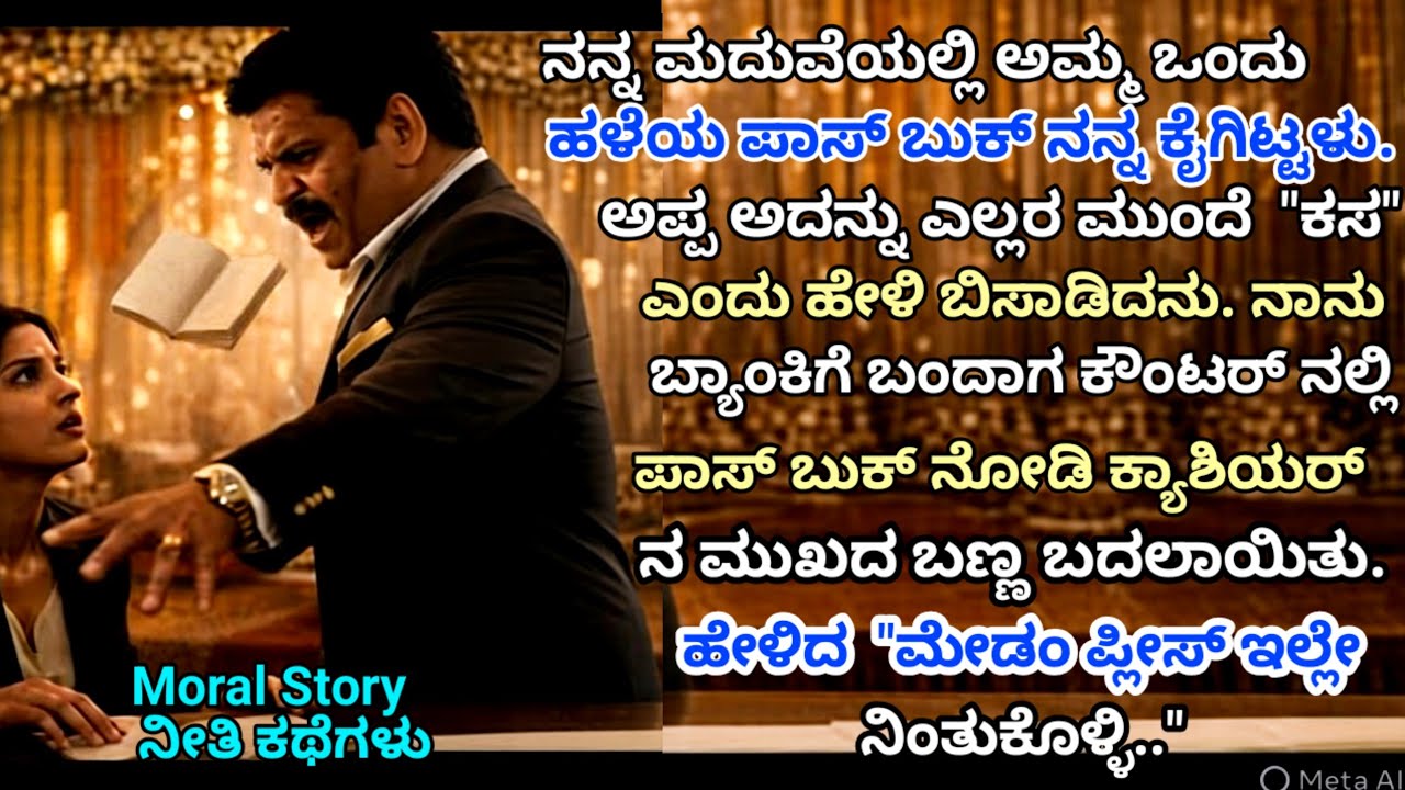 Moral Story | ಮದುವೆಯಲ್ಲಿ ಅಮ್ಮನ ಪಾಸ್ ಬುಕ್ಕನ್ನು ಅಪ್ಪ ಕಸಕ್ಕೆ ಸಮಾನ ಎಂದರು. ಬ್ಯಾಂಕಿನಲ್ಲಿ ಸತ್ಯ ಹೊರ ಬಂದಾಗ...