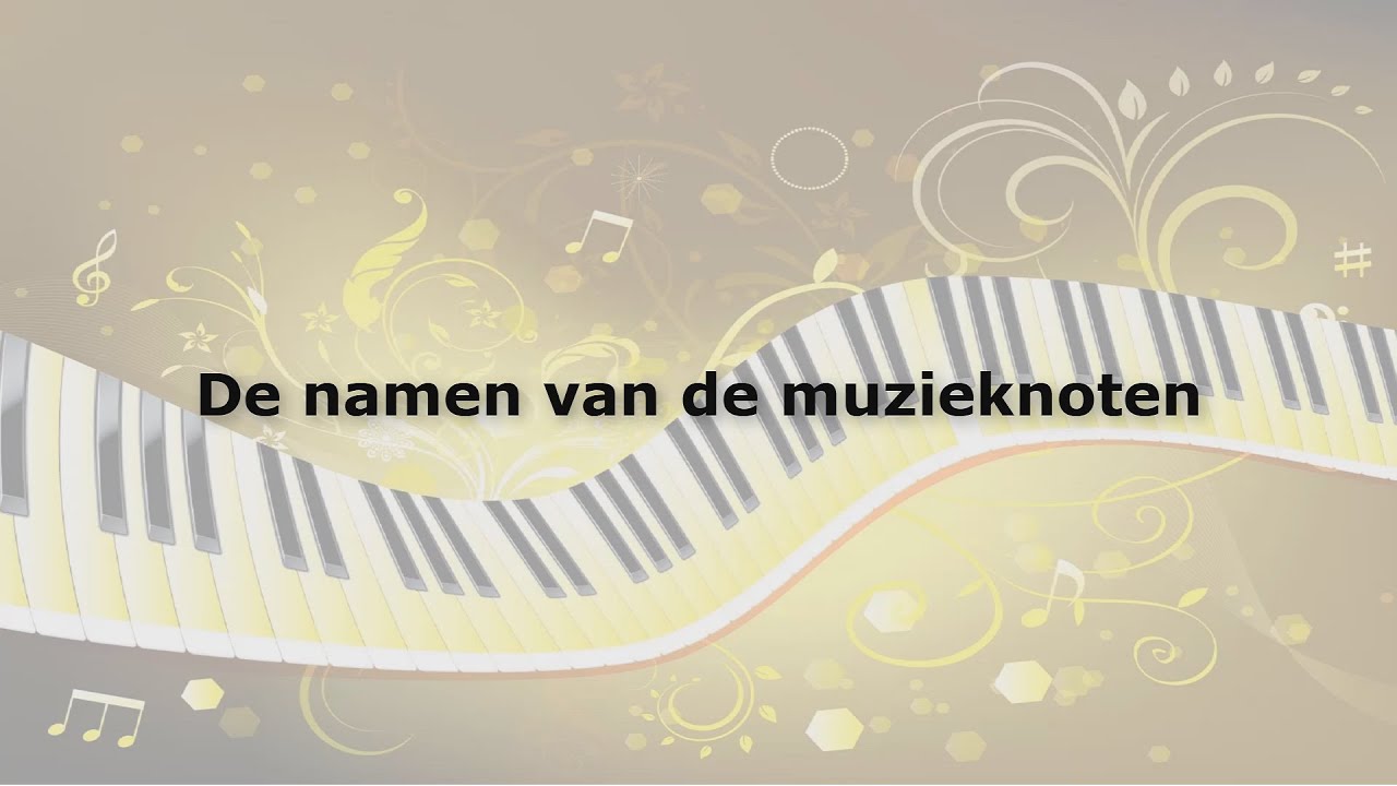 Les 1 - Muziektheorie - De namen van de muzieknoten