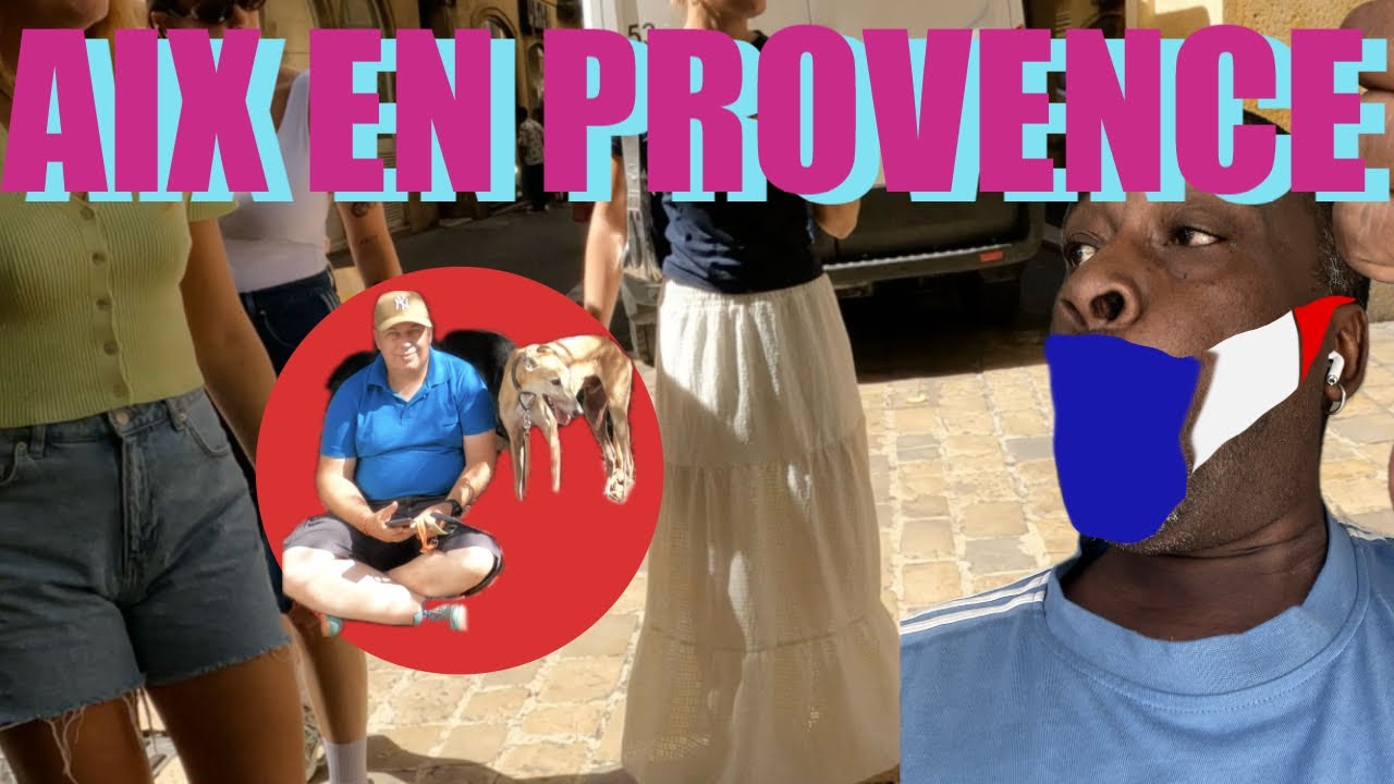 Aix en Provence France quick look downtown summer lunch dogs